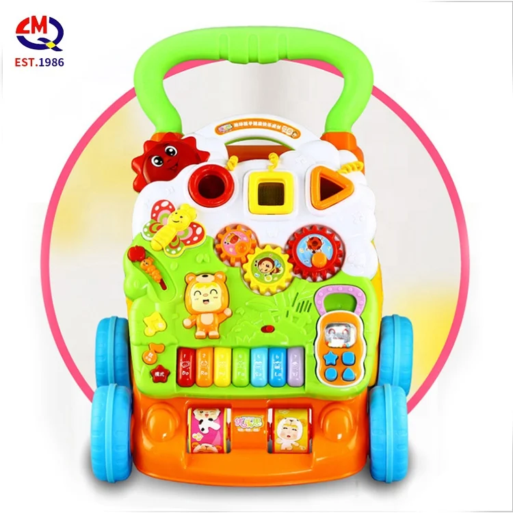 newest multi-functional baby learning walker toys early learning activity baby trolley walker with music and light