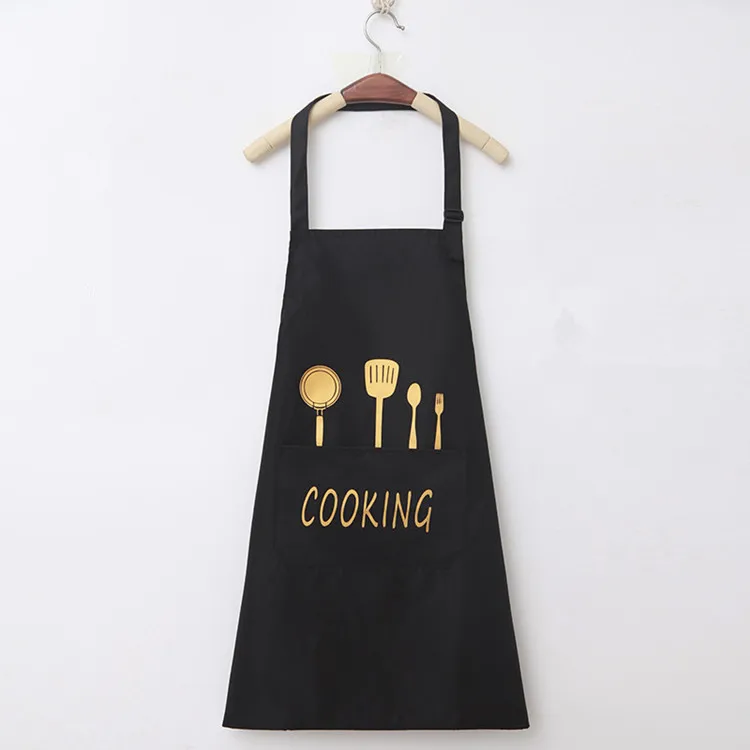 Polyester Waterproof Chef Cafe BBQ Food Cooking Cleaning Bib Aprons Kitchen Apron