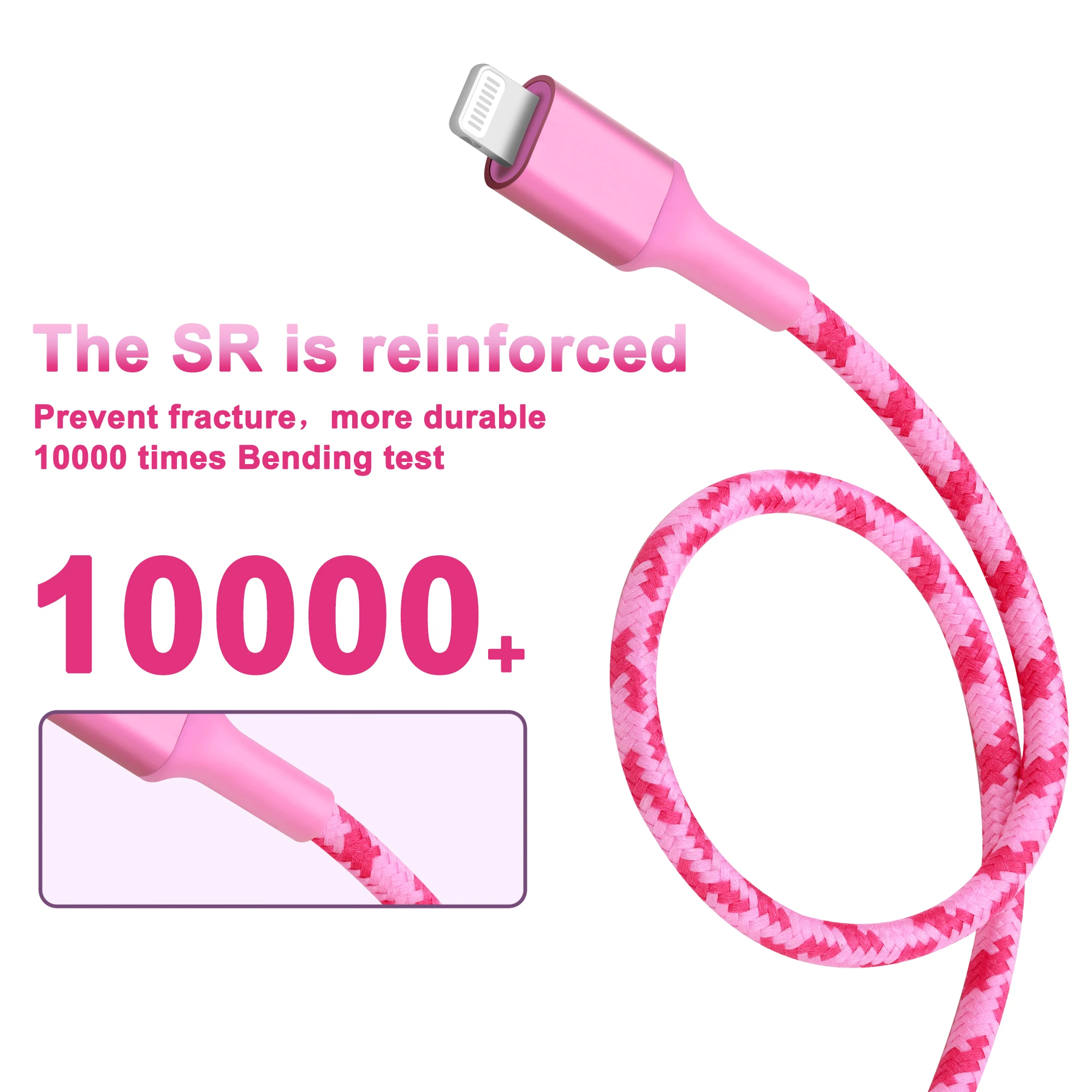 Для Iphone зарядное устройство USB 3ft/6ft прочный быстрой зарядки кабель с нейлоновой оплеткой для передачи данных синхронизации Type C зарядного устройства C-L