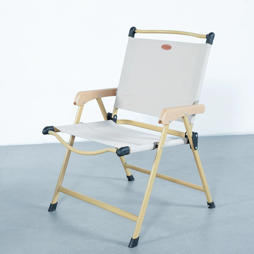 Outdoor furniture kermit chair Wood grain aluminum portable folding light camping chair