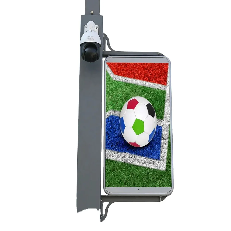 Shenzhen factory Wifi  5G Wireless Single Side P4 Outdoor Waterproof Street Light Lamp Pole  Led Display Screen For Advertising