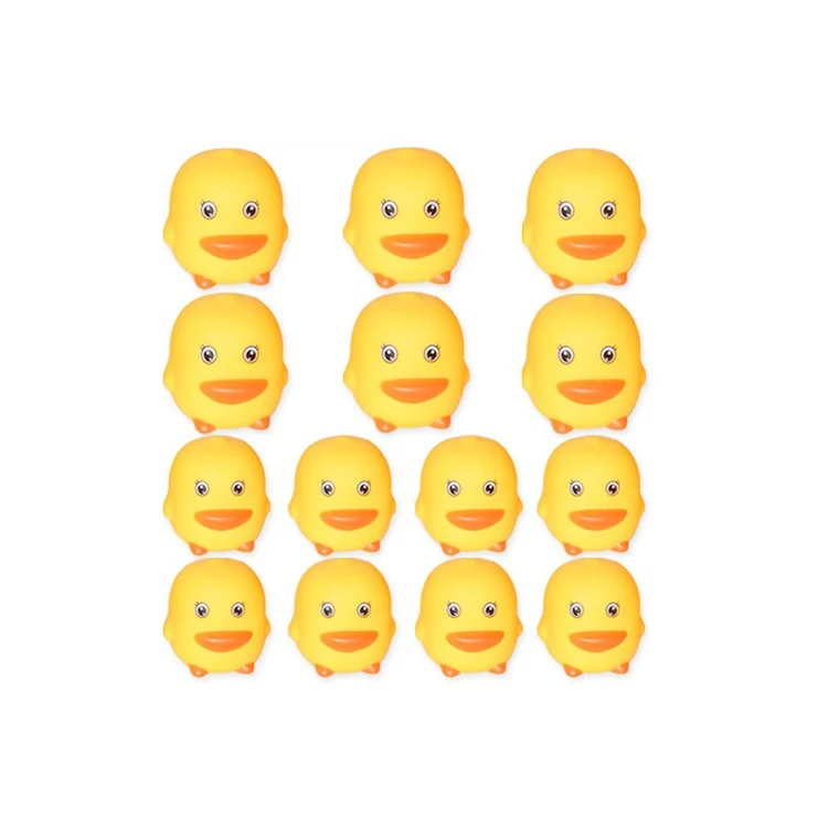 Custom Non-toxic 14 pcs ducks Plastic Infant Bath Rubber Mini Ducks Set Kids Baby Bath Toy Play Set