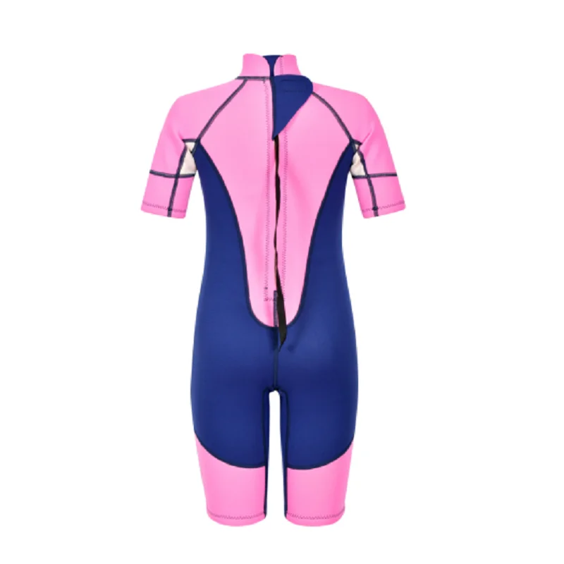 Kids Customized Neoprene Back Zip Short Wetsuits Sleeve Rash Guard for Surfing Swimming Diving