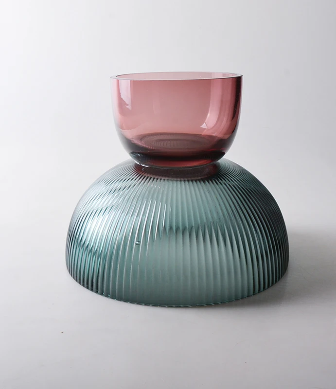 round Glass Pedestal Decorative Fruit and Salad Bowl Centerpiece for Kitchen Display Fruit Bowl Set