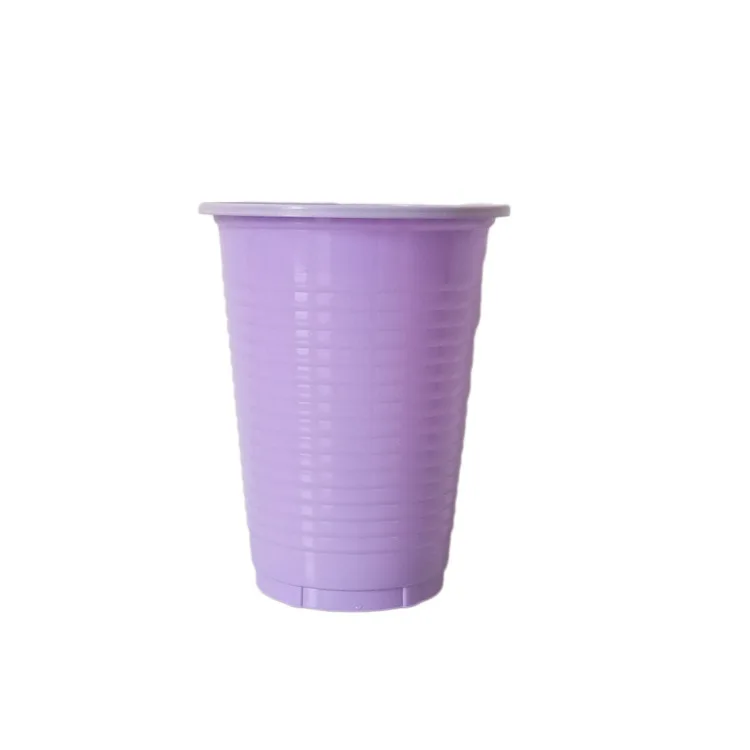 Vasos de plastico Colorful Logo Printed Disposable Plastic Cups Double Color White and Blue Game Single Wall Vase