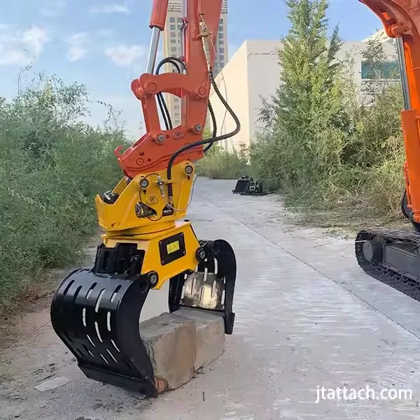 Хит продаж многотоннажный гидравлический захват для сноса заказной экскаватор металлолом каменный камень вращающийся сортировочный зажим