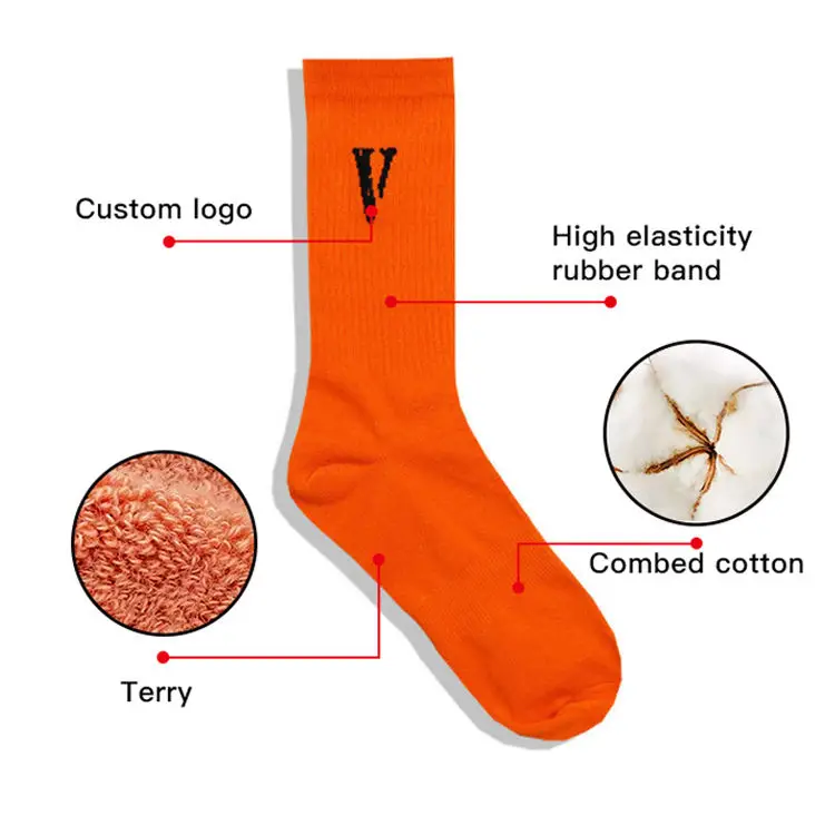 Custom Socks Design Own Logo Crew Socks No Minimum Order Private Your Label Bamboo Cotton Black Man Sport Sock Elite calcetines