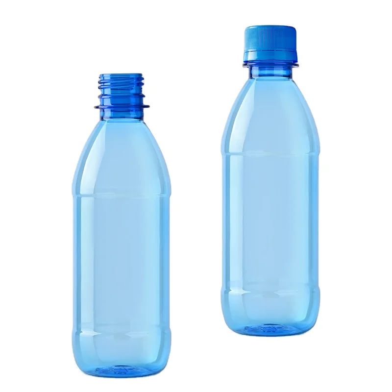 Packaging Cylinder 300ML PET Drinking Water Bottle Plastic With Screw Cap