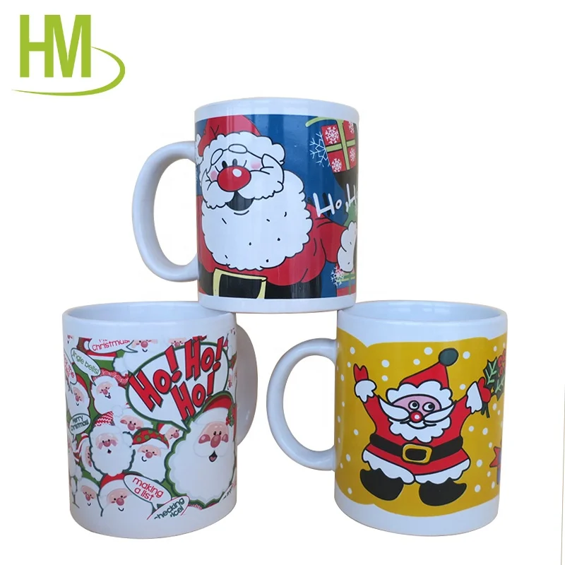 household decal printing ceramic christmas mug set