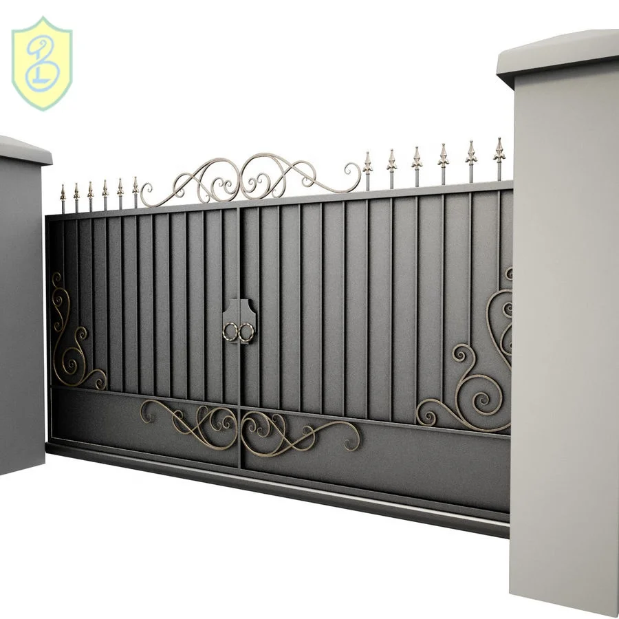 Ворота для дома внешние передние металлические ворота использованные кованые железные дверные