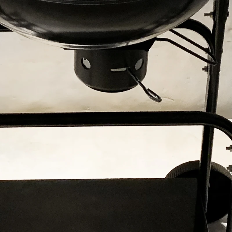 Manufacturer 6-10 People European Big Barbecue Black Outdoor Meat Charcoal BBQ Grill And Smoker Trolley With Side Table