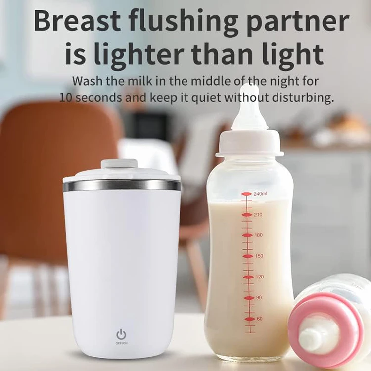 Stainless Steel Rechargeable Smart Cup Multi Functional Fitness Auto Magnetized Self mug auto stirring mixing coffee cup