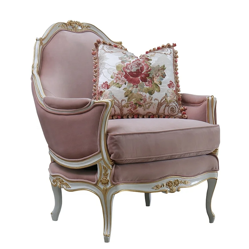 Italian design luxury traditional antique sectional wooden living room furniture sofa set