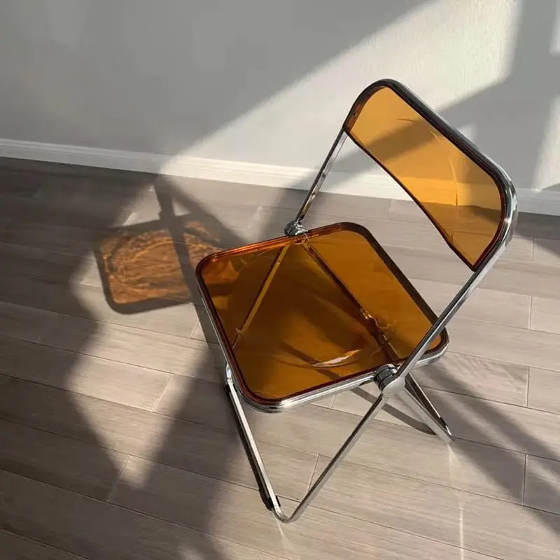
Hot sales transparent PC plastic dining folding chair 