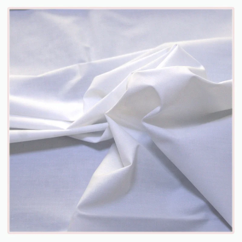 Manufacture of 50 polyester 50 cotton percale white hotel and resorts bedding fabric