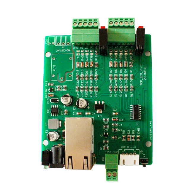 TCPIP Communication with 8 Channel relay output IO Control board Compatible Network and UART-TTL
