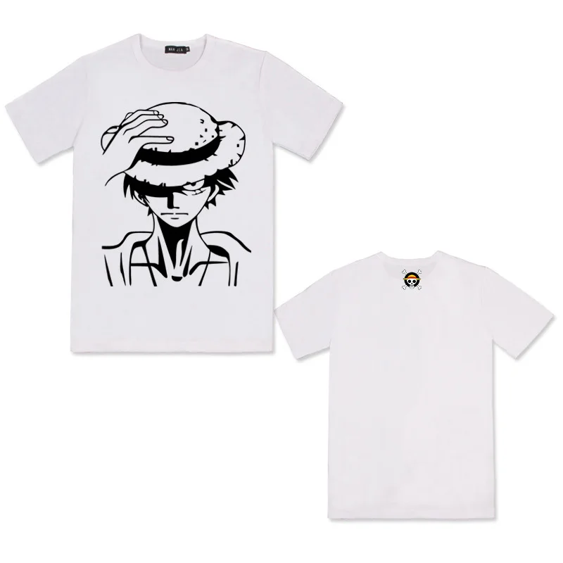 round neck short sleeves cotton Luffy t shirt hombre estampado anime printed t-shirt high quality one piece anime t shirt