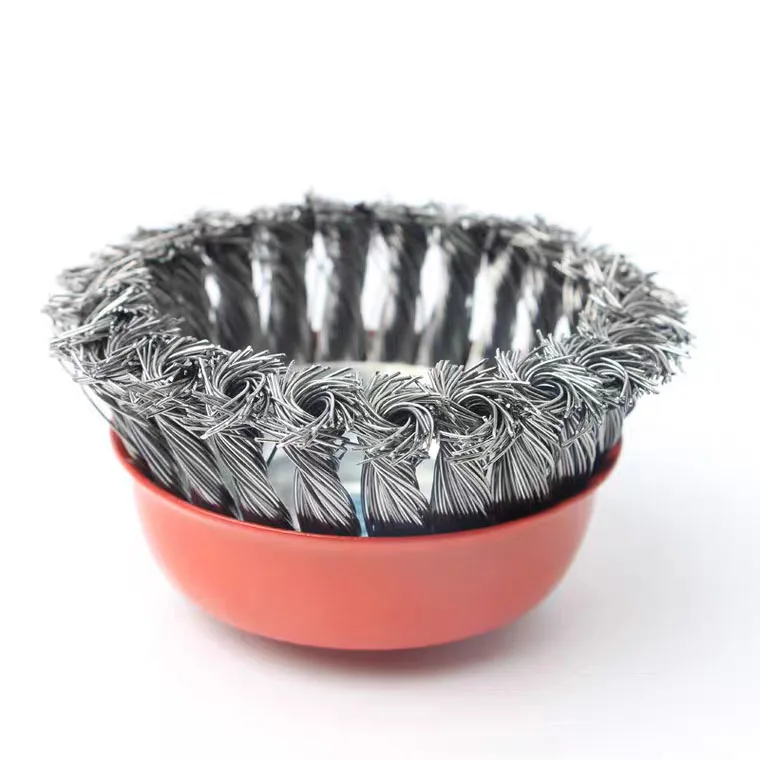 Powerful Twisted  knot steel Wire Cup Brush for angle grinders