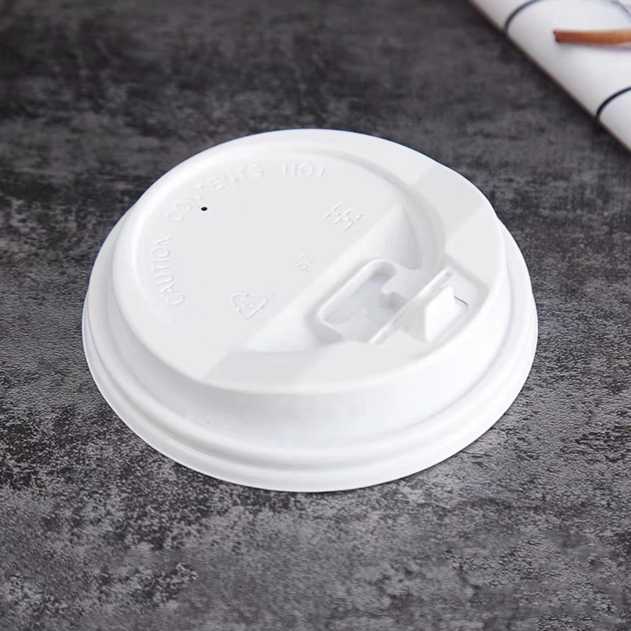 disposable PS material lid cover for coffee paper or plastic cups