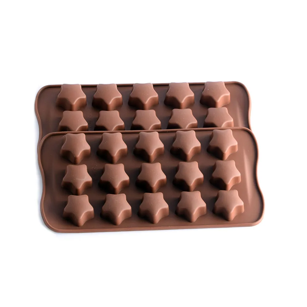 Five-pointed Star Chocolate Pudding Cookies 3D Handmade Mould Silicone Cake Mold