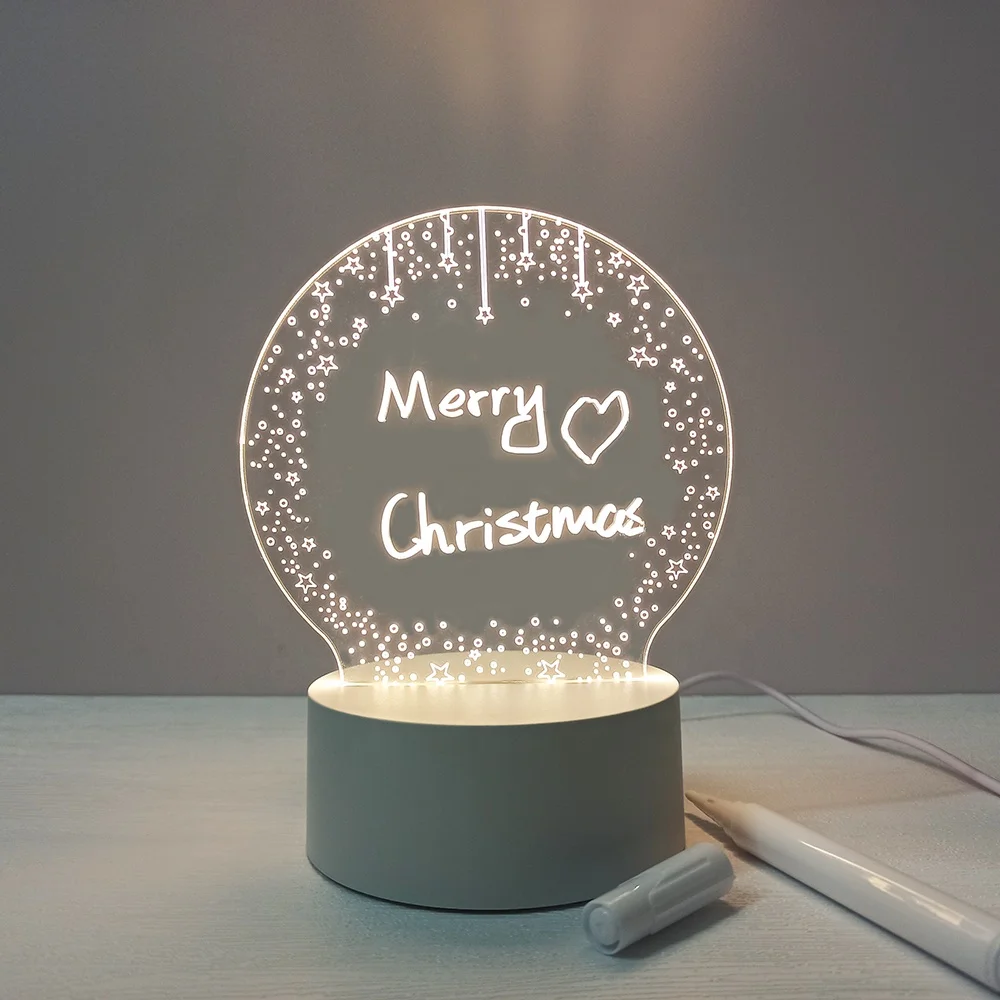 Hot Sale Cute 3D Illusion DIY Night Light Creatives Blank Led Night Light 3D Illusion Acrylic Night Light Lamp