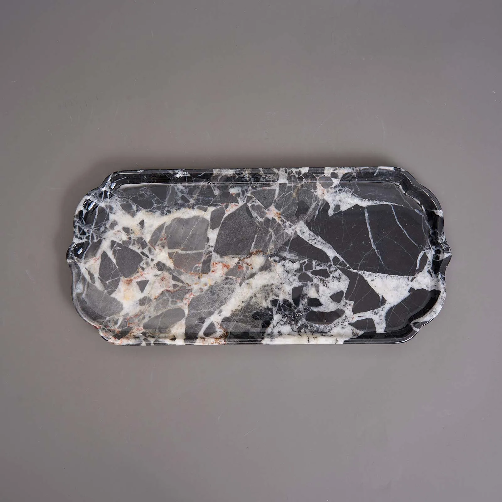 yinhe stone beauty natural marble stone Luxury tray plates sets dinnerware for food fruit decoration dinner plate tray