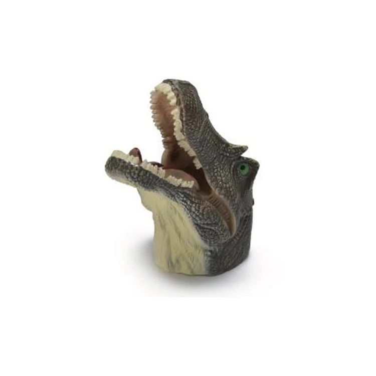 
Realistic model animals toys kids play tiger hand finger puppet 