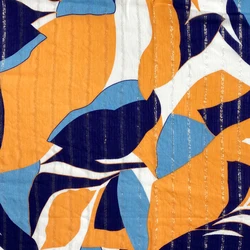 Harvest latest fashionable rayon jacquard stripe lurex batik geometric print fabric for skirt