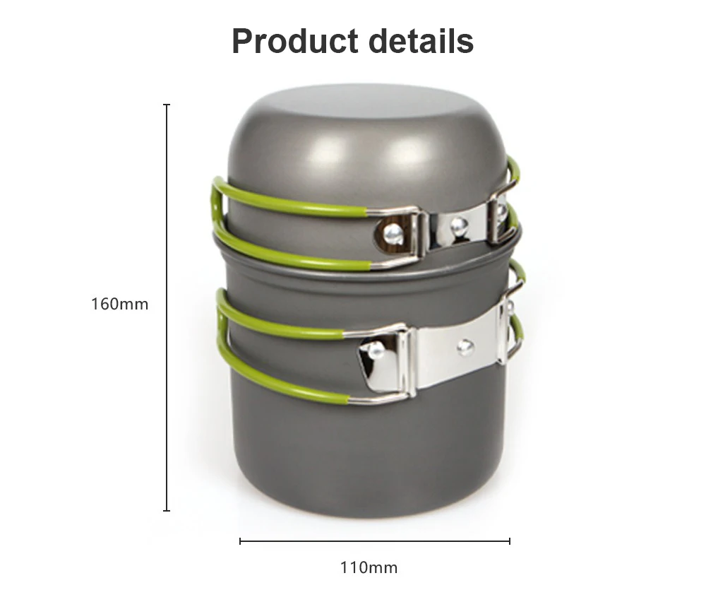 8 Pcs Portable Collapsible Folding Cookware Set Stainless Steel Outdoor Camping Hiking Cooking Pot Picnic Utensils Metal Travel