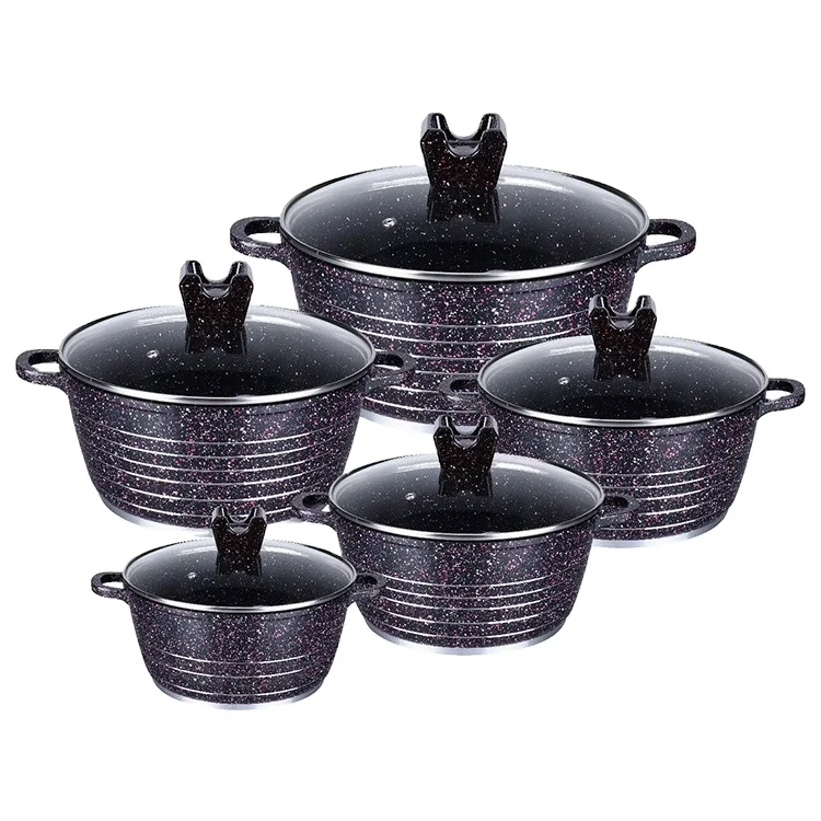 Cooklover Pots And Pans Casseroles Set 10pcs Aluminum Cookware-set Nonstick Cookware Sets With Accessory