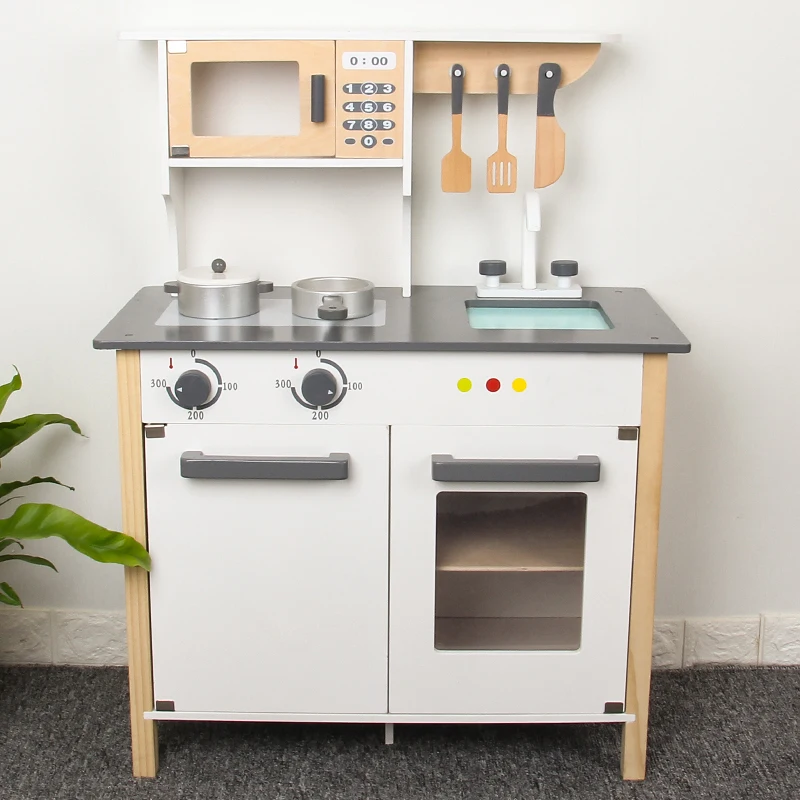 Factory Price Custom Kids Educational Wooden Kitchen Pretend Play Toys Set For Girls Boys