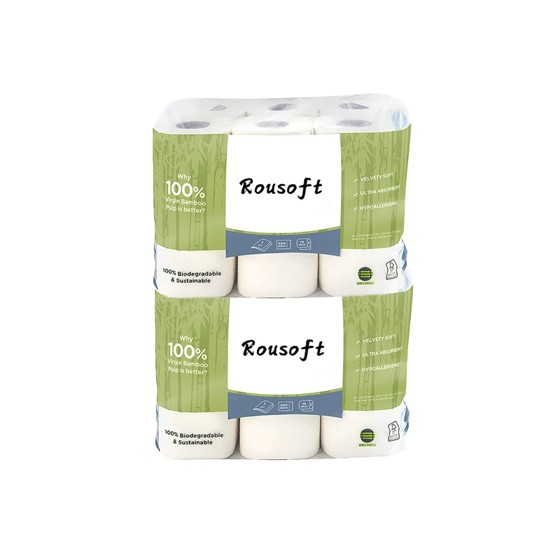 Wholesale High Quality Soft 3 Ply Layers Printed Cheap Toilet Tissue Paper Roll