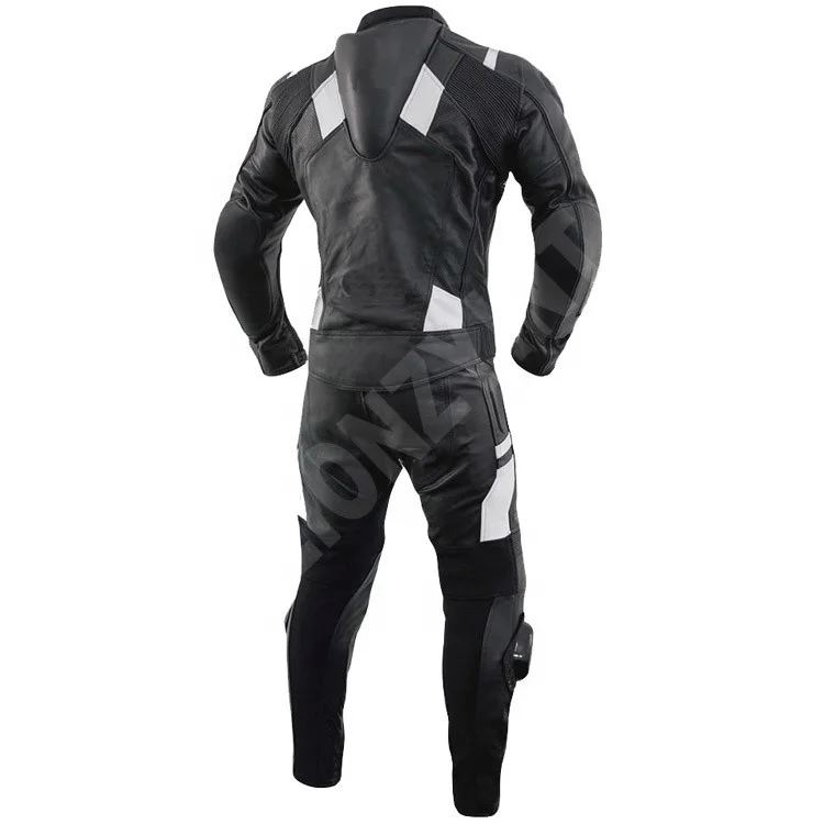 Lionzy International Hot Sale Cowhide Leather 2 Piece Custom Motorcycle Racing Suit with CE Protection and Aerodynamic Hump