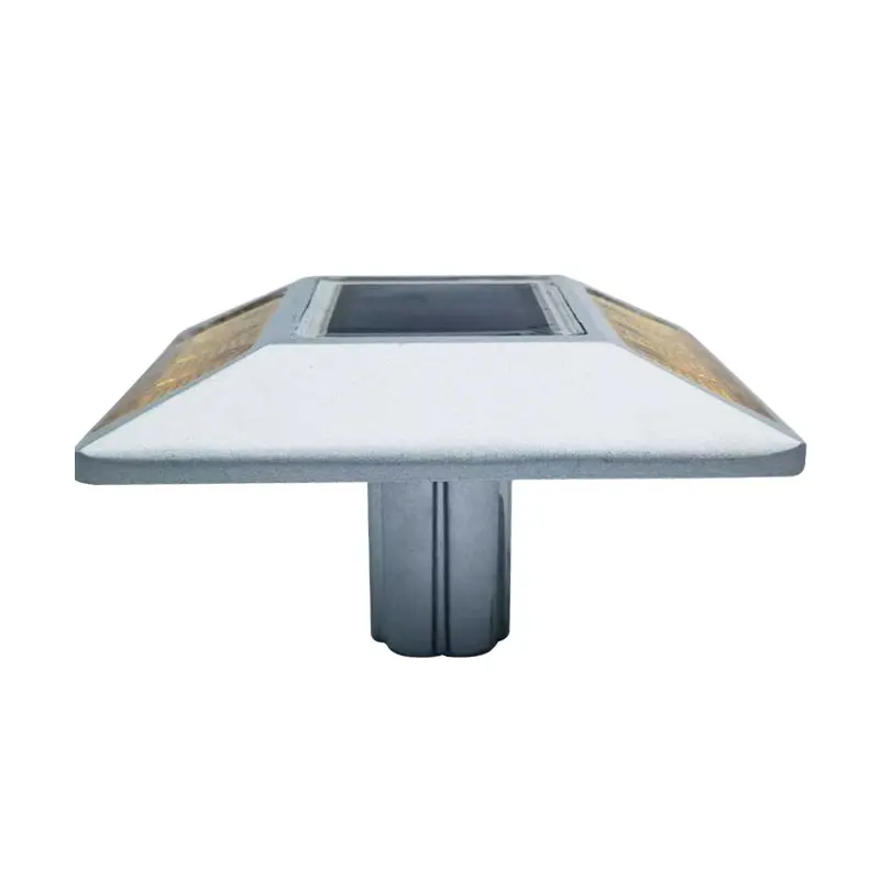 Aluminum IP68 Solar LED Road Stud Green Traffic Marking Reflectors with Flashing Lights Underground Street Signaling Lights