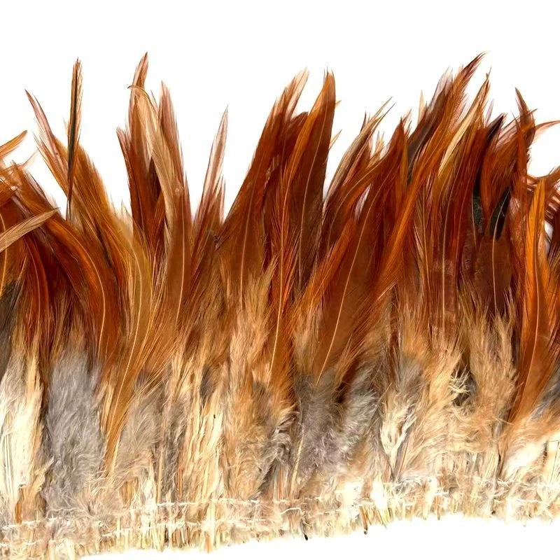 Wholesale 15-20cm Natural Rooster saddle Feathers Strung   Chicken feathers for Jewelry carnival costumes decoration