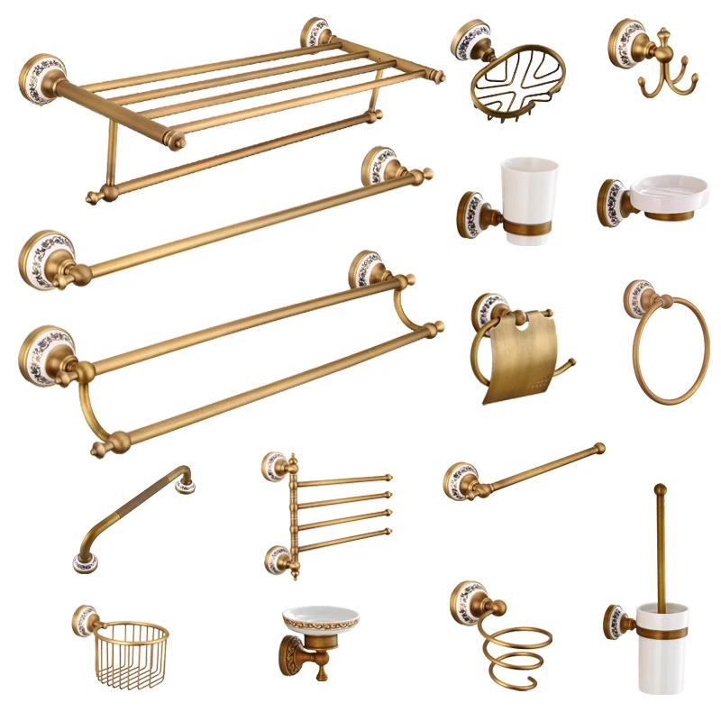 Antique Brass Bathroom Towel bar Single Towel bar Brass Antique Towel bar