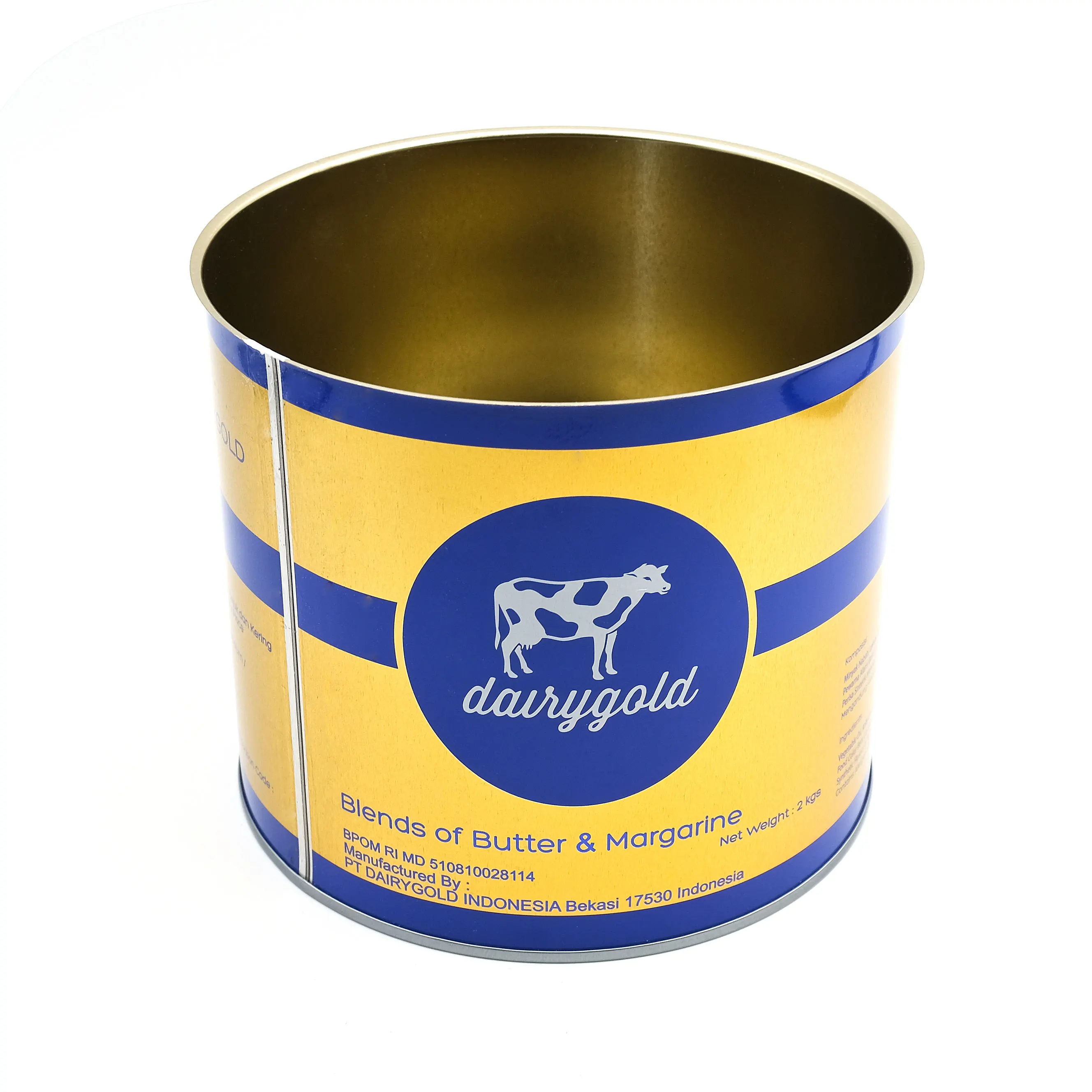 15135# 2kg China Factory Large Capacity Empty Round Tin Can With EOE Lid For Food Canning