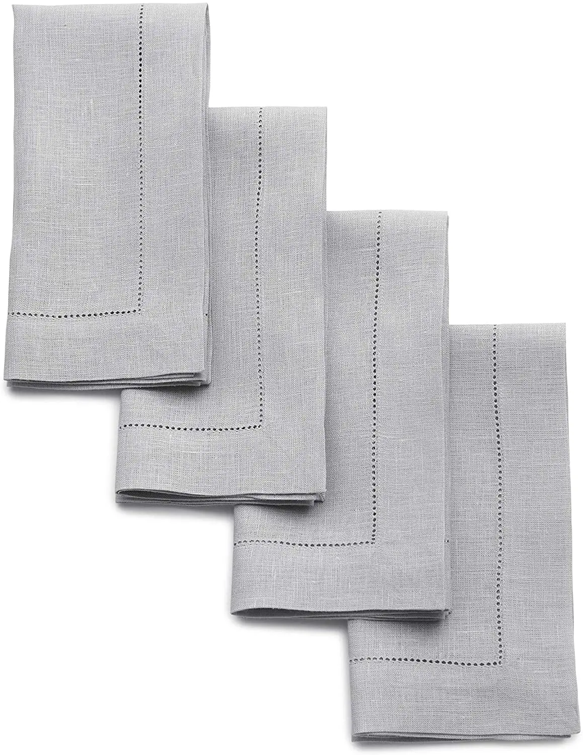  Столовые Салфетки из 100% чистого льна Hemstitch Европейский лен натуральная ткань машинная стирка