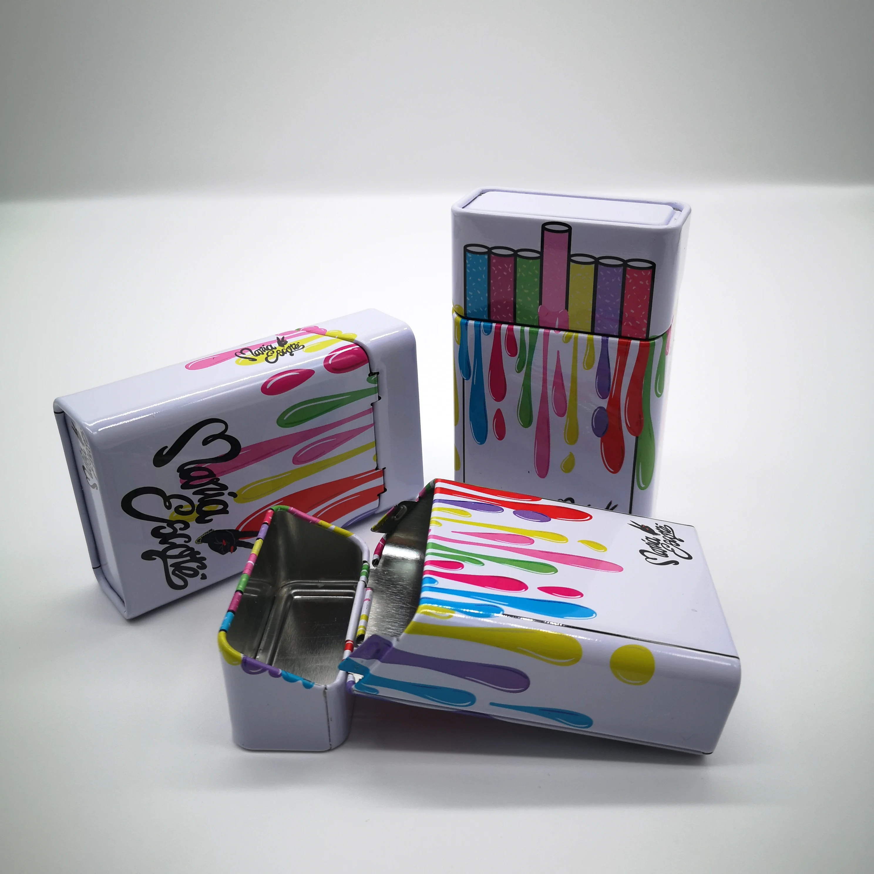 
10 and 20 cigarette packaging tin box cigarette tin case 