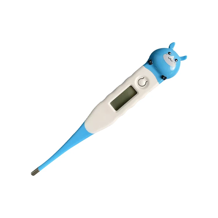 Electronic Digital Thermometer Safety Mercury Free Flexible Cartoon Hippo Cartoon Thermometer