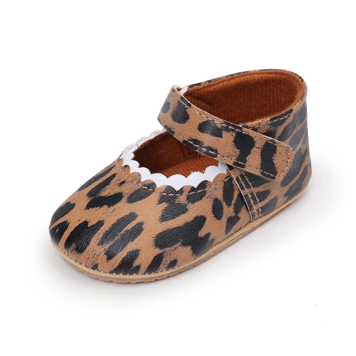 
Non Slip Soft Bottom Newborn Moccasins Cute Infant Girls Prewalkers Baby Girl Leather Shoes Infant Leopard Shoes 