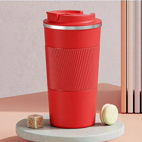 NEW 510ML 316 Stainless Steel Double-layer Biodegradable Reusable Non-slip Case Car Mug Vacuum Cup Milk Cup Coffee Mug
