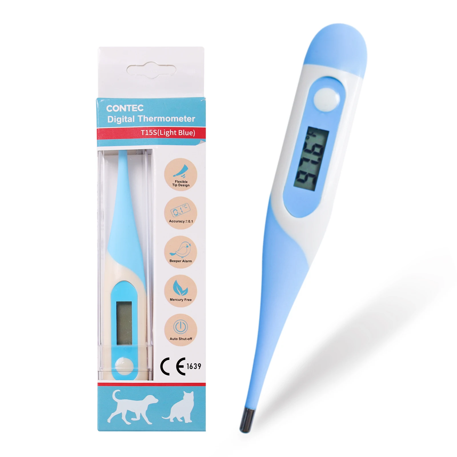 CONTEC T15S VET Portable Digital Veterinary Electronic Thermometer Vet