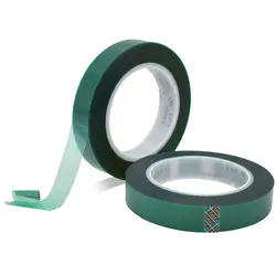 Pet high temperature tape Tesa 50600 pet silicon green polyester masking tape for Powder spraying