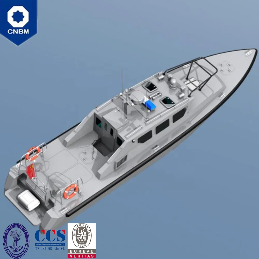 
42 ft China Shipyard Fast Coast Guard Military Patrol Police Vessel Welded Aluminum Speed Boat for Sale with Prices 