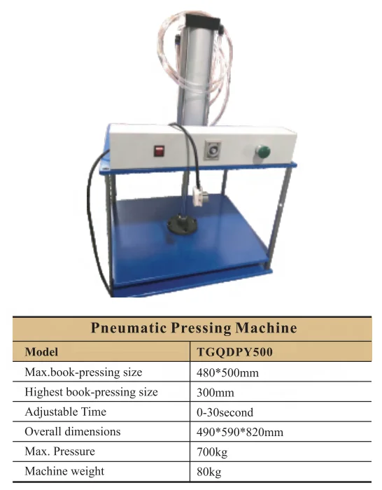 Pneumatic book pressing machine flatting small book press machine for hardcover book