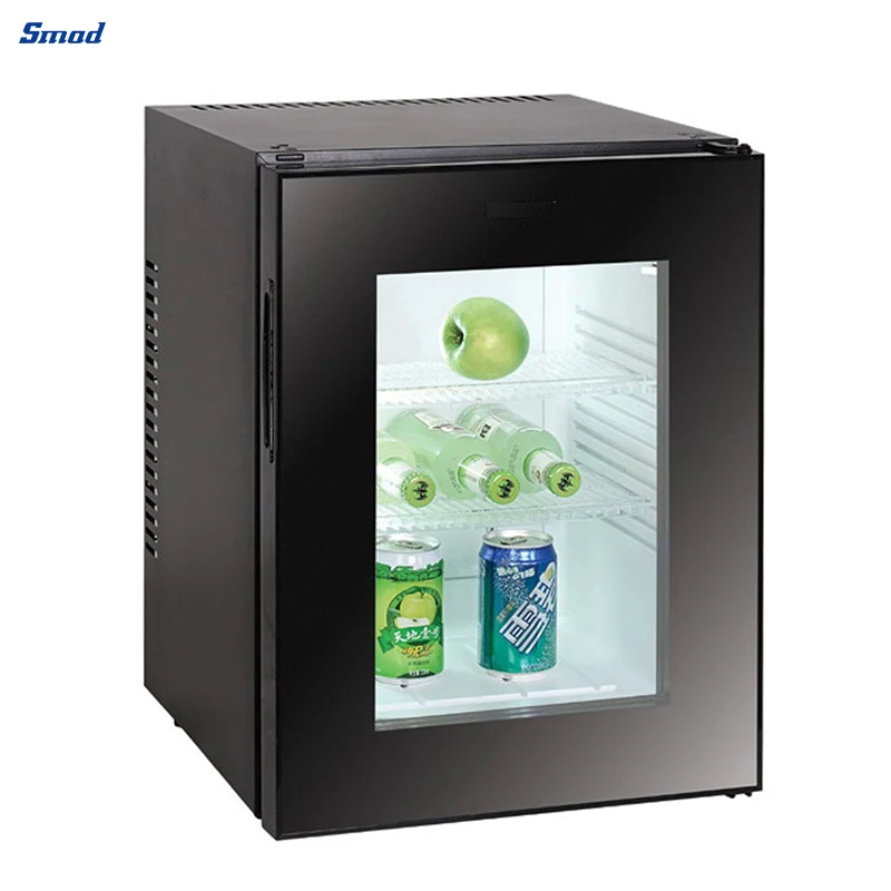 Smad 40L Portable Transparent Door Electric Fridge Hotel Mini Fridge
