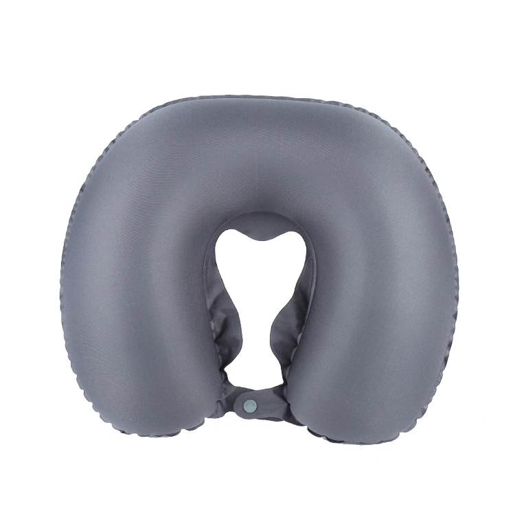 Travelsky Custom TPU U Shaped Pillow For Sleeping Travel Double Inflatable Neck Camping Pillow Travel Inflatable U Pillow