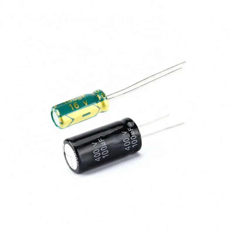 In-line electrolytic capacitor 100uF 10V 16V 25V 35V 50V 63V 100V 400V 450V high quality