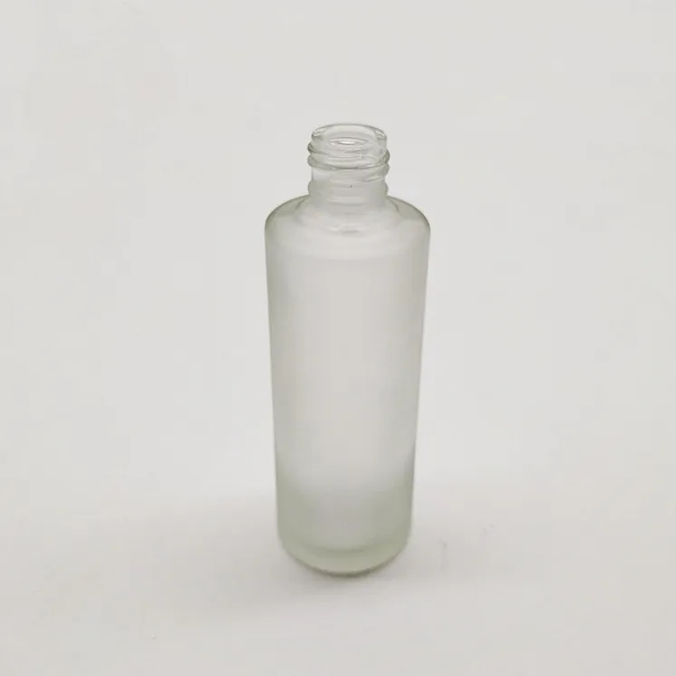 Shan Dong Factory 85Ml  FROSTED L GLASS PERFUME BOTTLE WITH PLASTIC PUMP SPRAYER